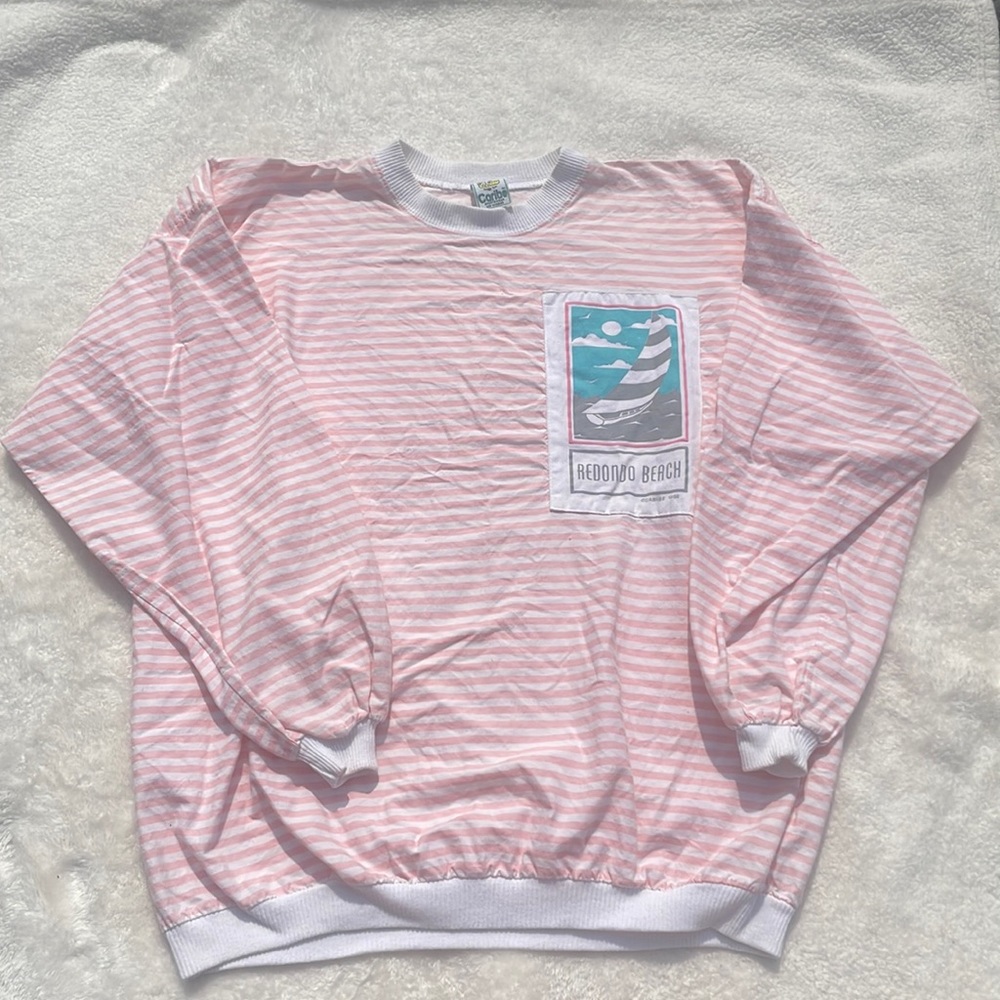 Vintage 1988 Redondo Beach Striped Sweater